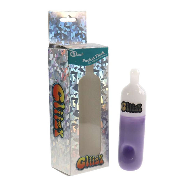Gliizy 4.7" Glass Pocket Flask Hand Pipe Gliizy