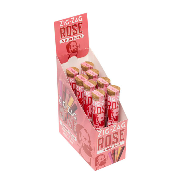 Zig Zag 5pk 70mm Rose Mini Cones 8ct Box