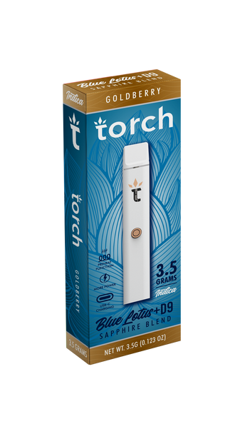 Torch Blue Lotus + D9 Saphire 3.5g Disposable -(Display of 5)