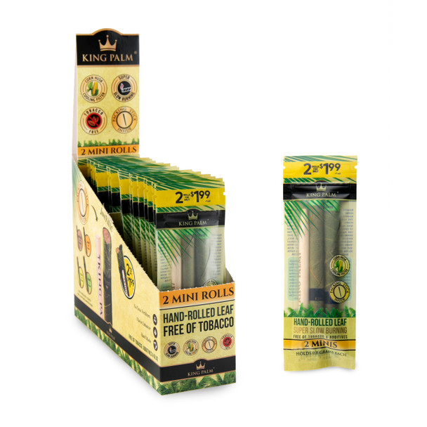 King Palm Rolls Mini 2pk PP 1.99 20ct Box