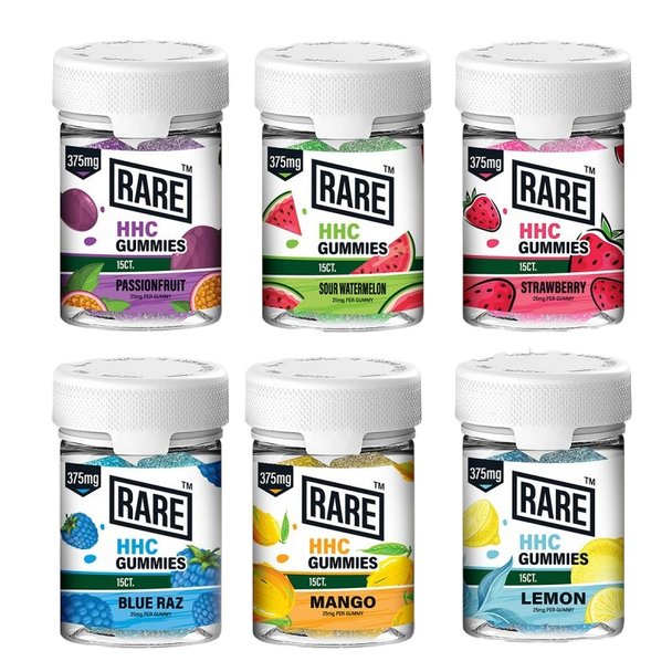 Rare HHC Gummies 375mg 15ct Jar Each