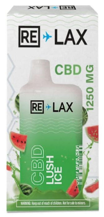MegaWatts. RE-LAX CBD Vape Disposable Premium 1250 Mg