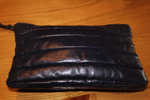 Vintage Black Soft Leather Clutch