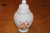 Vintage Tall Lidded Ginger Jar with  Orange Lotus Flowers