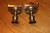 Pair Vintage Square Copper Candle Holders