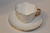 White with Gold Trim Teacup and Saucer Set