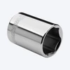 Proferred 3/8" Drive SAE 6-Point Standard Socket with polished chrome finish, angled product view