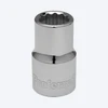 Proferred 1/2" 1/2" Drive SAE 12-Point Standard Socket with polished chrome finish