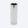 Proferred 7/16" 1/4" Drive SAE 6-Point Deep Socket with polished chrome finish