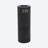 Proferred 1/2" Drive 18mm Metric 6-Point Deep Impact Socket with black finish