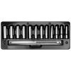 Proferred 3/8" Drive Metric 12-Point Deep Socket Set – 12 Piece displayed in storage tray