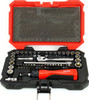 Proferred 1/4" Drive SAE & Metric 6-Point Standard Master Socket Set – 48 Piece displayed in open storage case