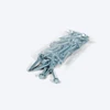 Clear reclosable poly bag filled with assorted metal screws and fasteners.