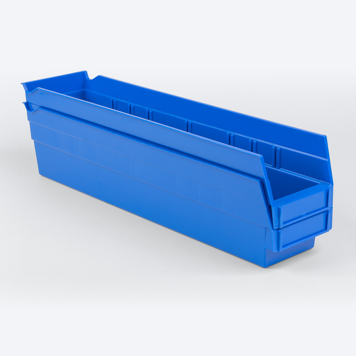 Nestable Plastic Bin 17-7/8 x 4-1/8 x 4", 20-Pack