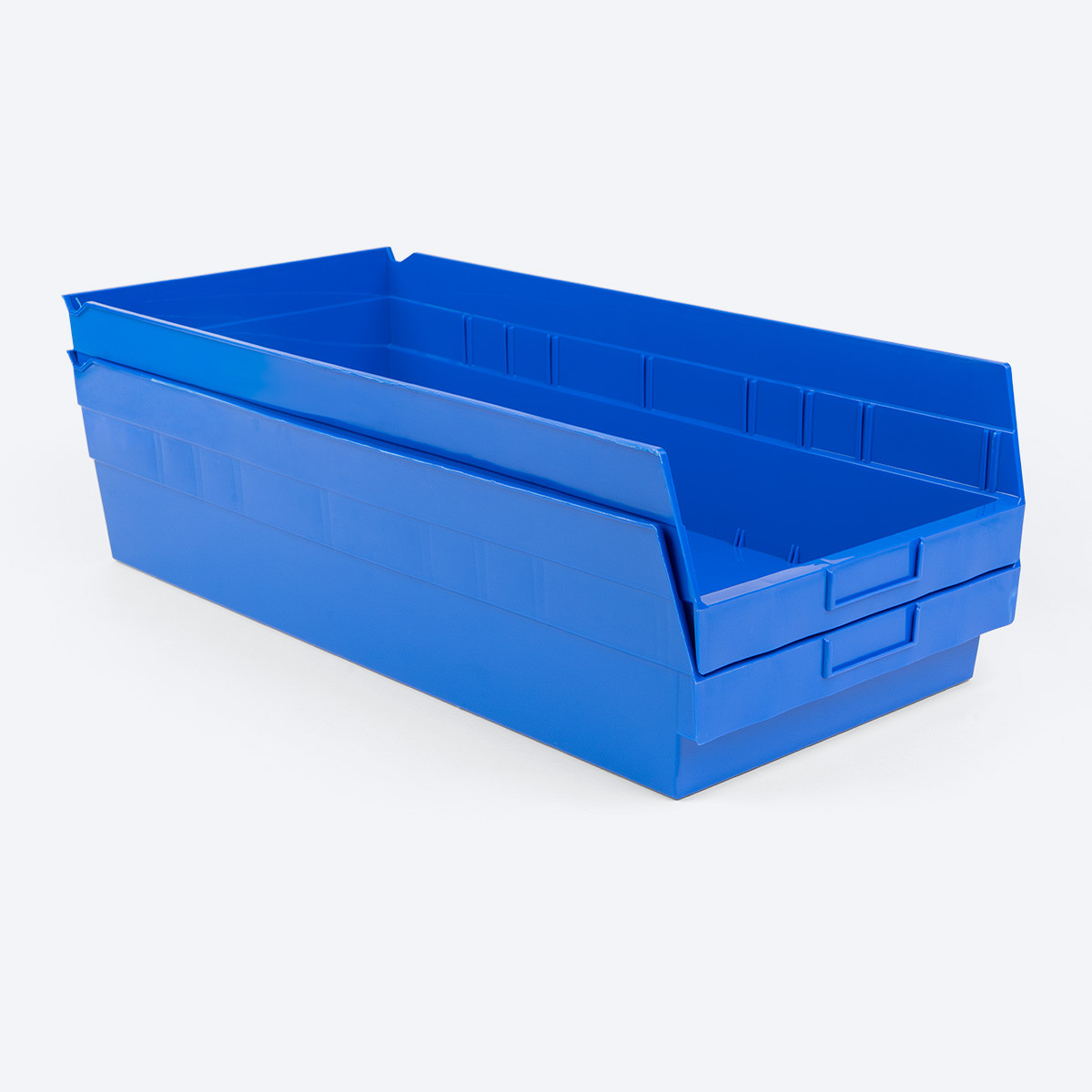 Nestable Plastic Bin 23-5/8 x 11-1/8 x 6", 6-Pack