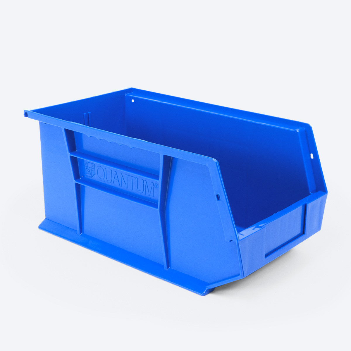 Proferred Blue Stackable Bin 14-3/4" x 8-1/4" x 7" - Front View