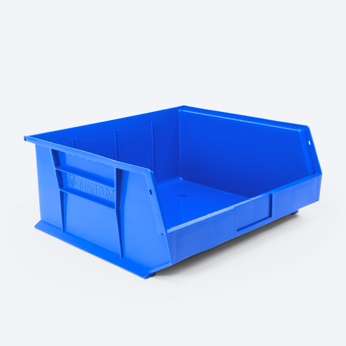 Proferred Blue Stackable Bin 14-3/4" x 16-1/2" x 7" - Front View