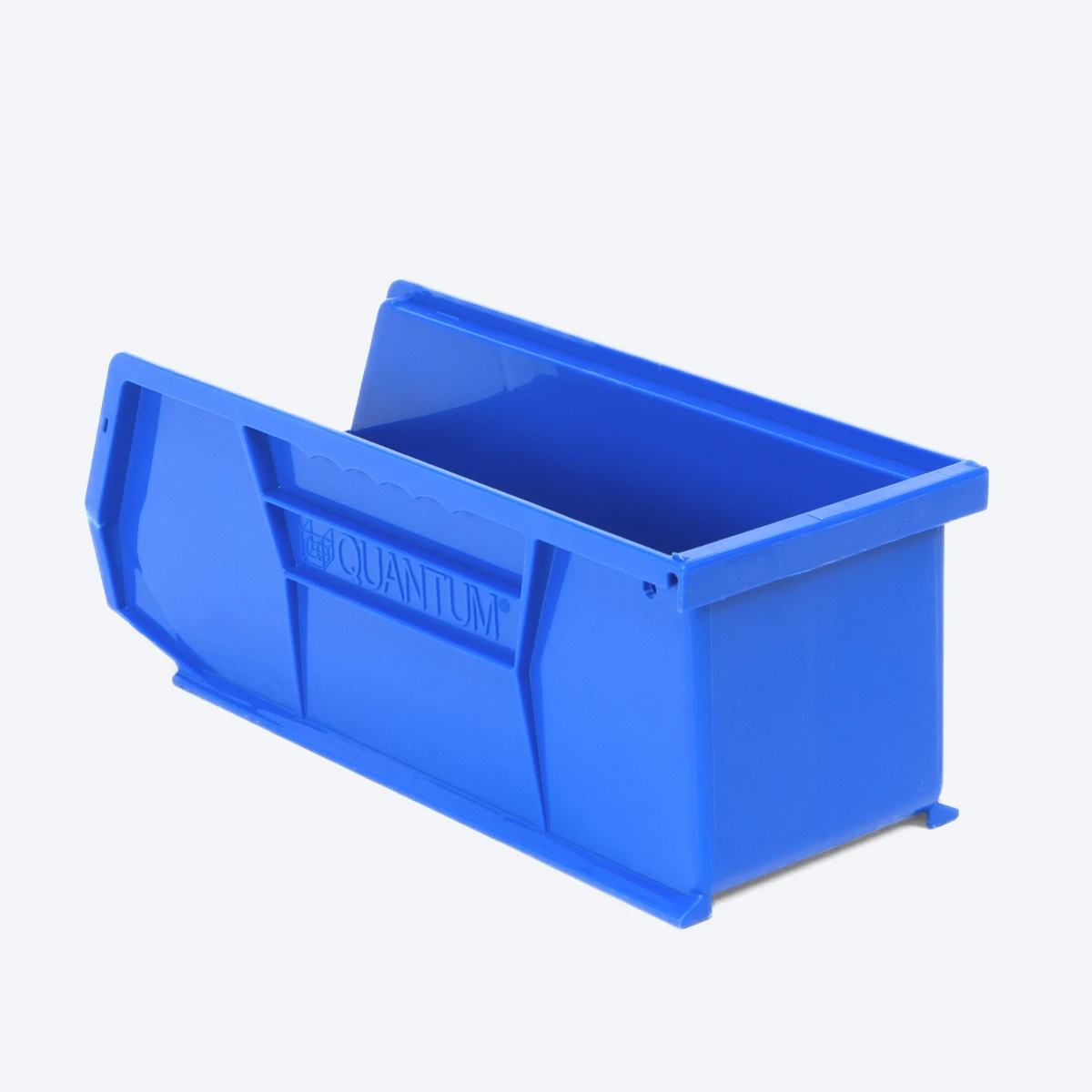 Proferred Blue Stackable Bin 10-7/8" x 4-1/8" x 4" - Back View