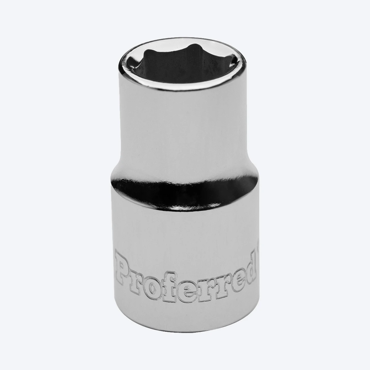 Proferred 3/8" 3/8" Drive SAE 6-Point Standard Socket with polished chrome finish
