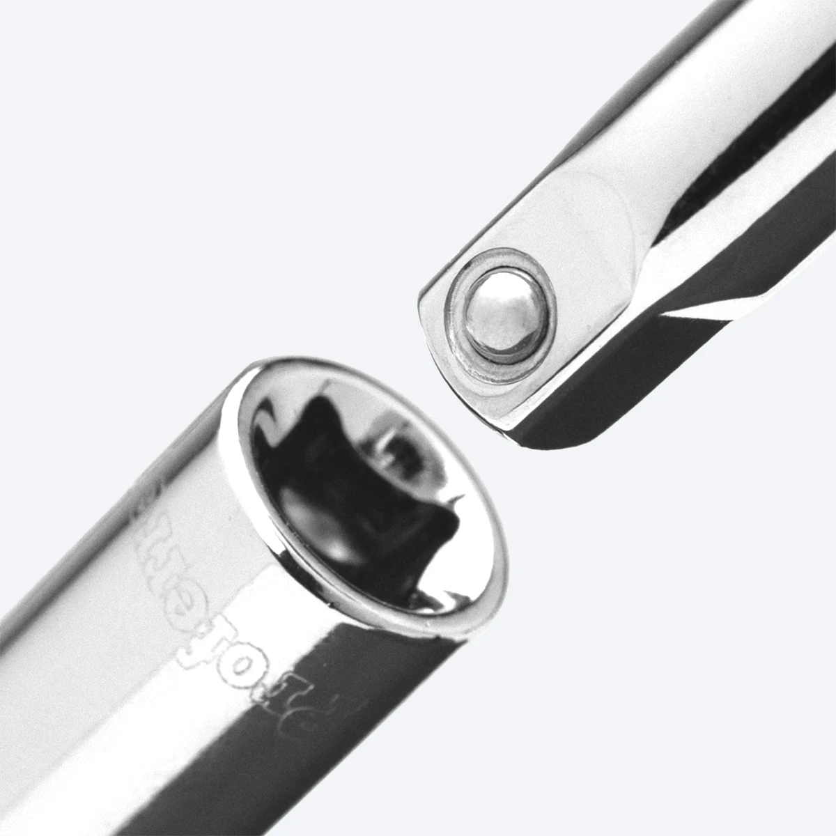 Close-up of Proferred 1/4" Drive Metric 6-Point Standard Socket showing square drive opening and ratchet connection