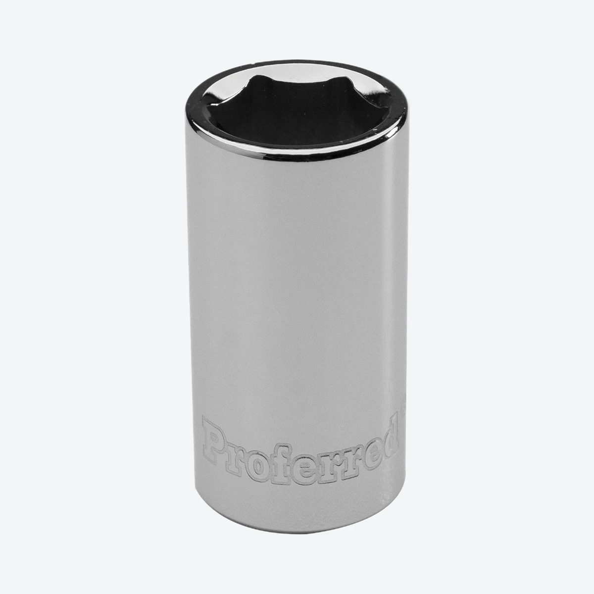 Proferred 1/4" Drive 9 mm Metric 6-Point Standard Socket with polished chrome finish