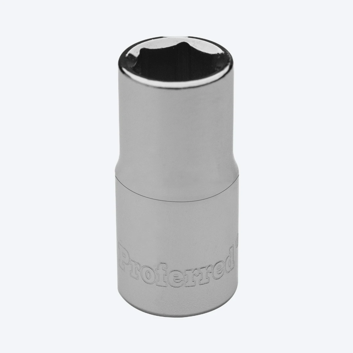 Proferred 1/4" Drive 6 mm Metric 6-Point Standard Socket with polished chrome finish