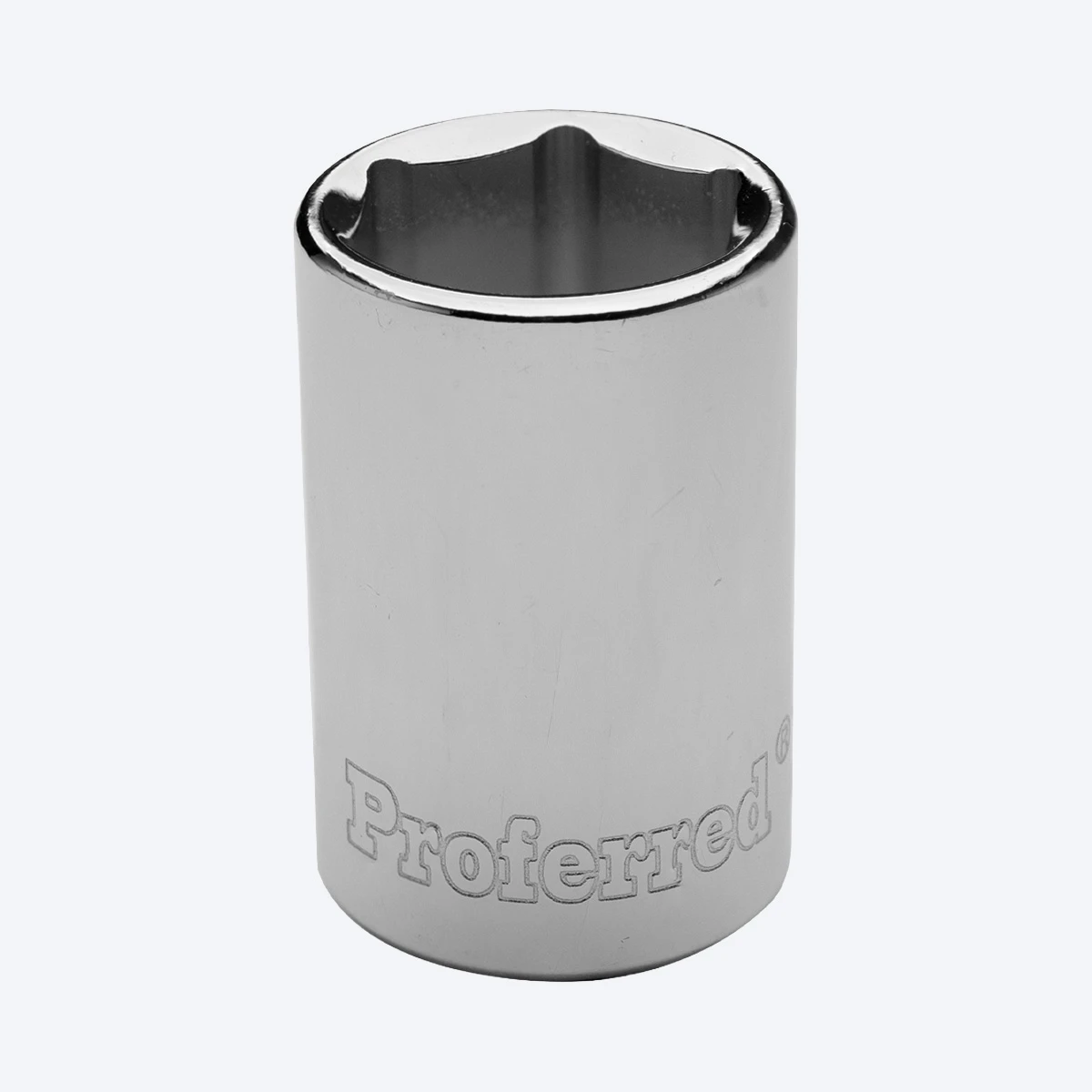Proferred 3/8" Drive 13 mm Metric 6-Point Standard Socket with polished chrome finish