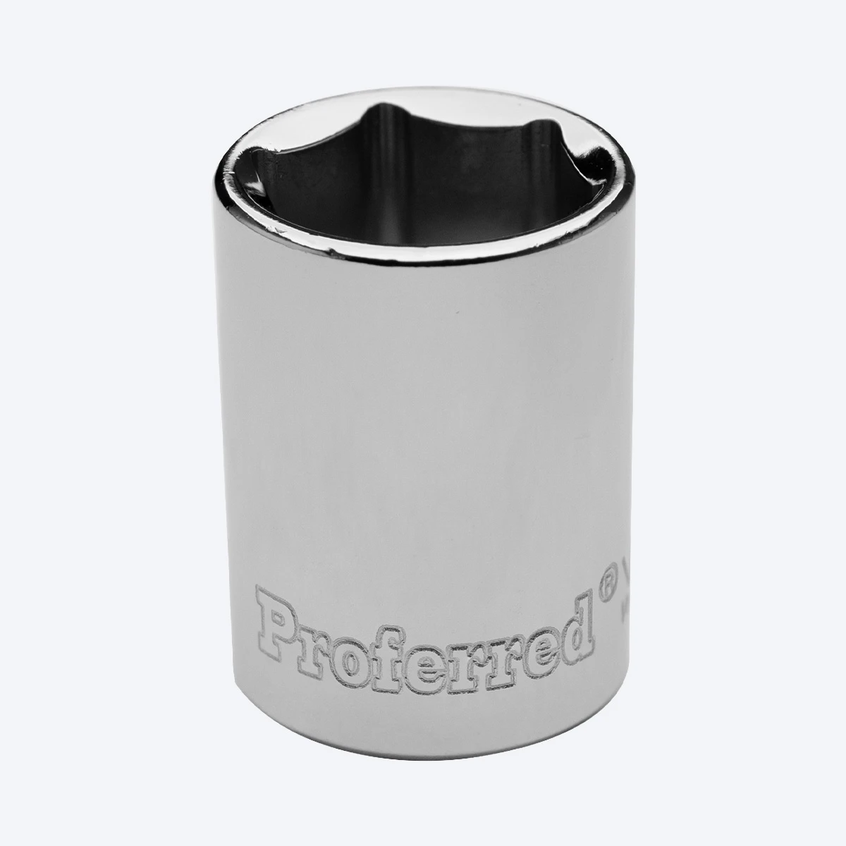 Proferred 3/8" Drive 16 mm Metric 6-Point Standard Socket with polished chrome finish