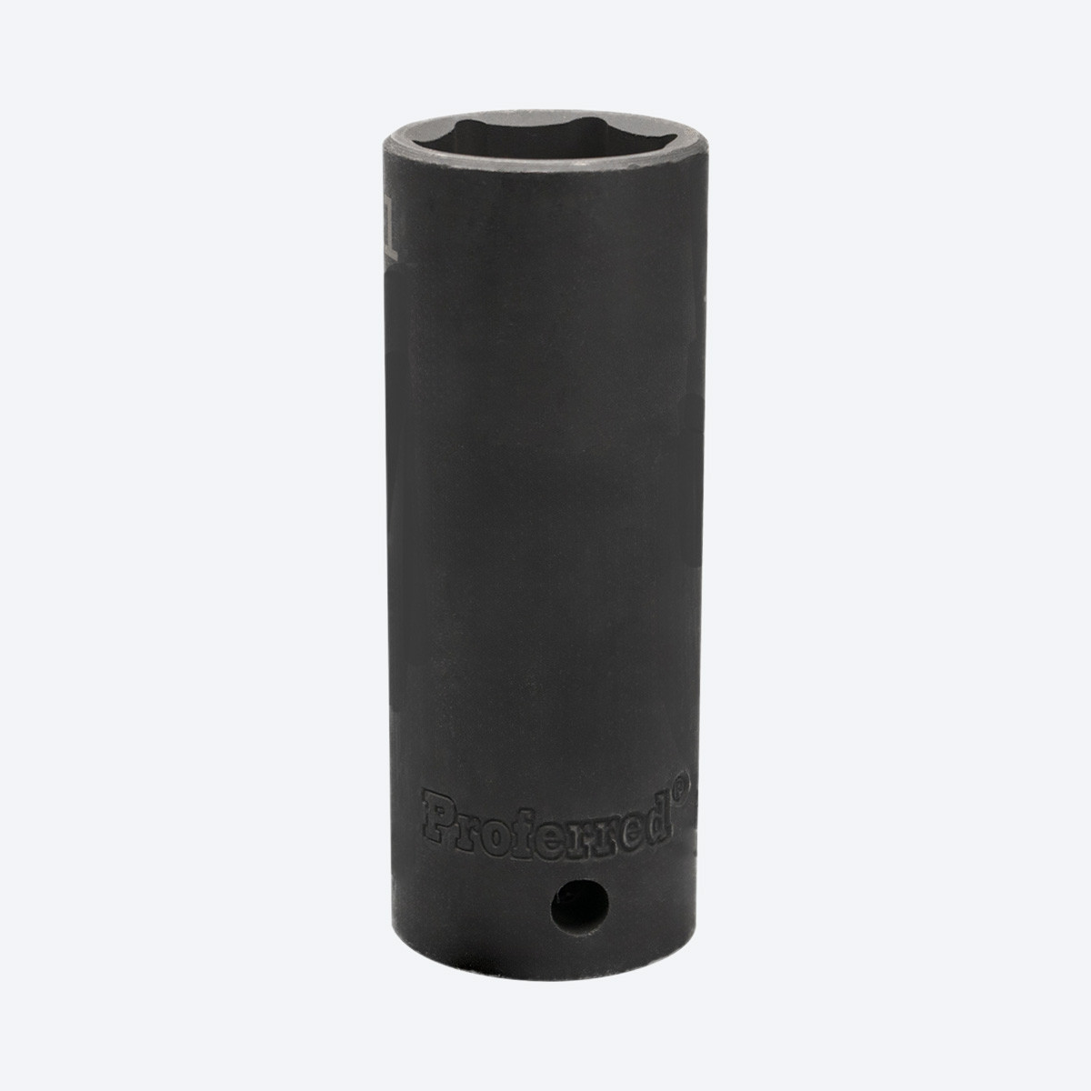 Proferred 1/2" Drive 21mm Metric 6-Point Deep Impact Socket with black finish