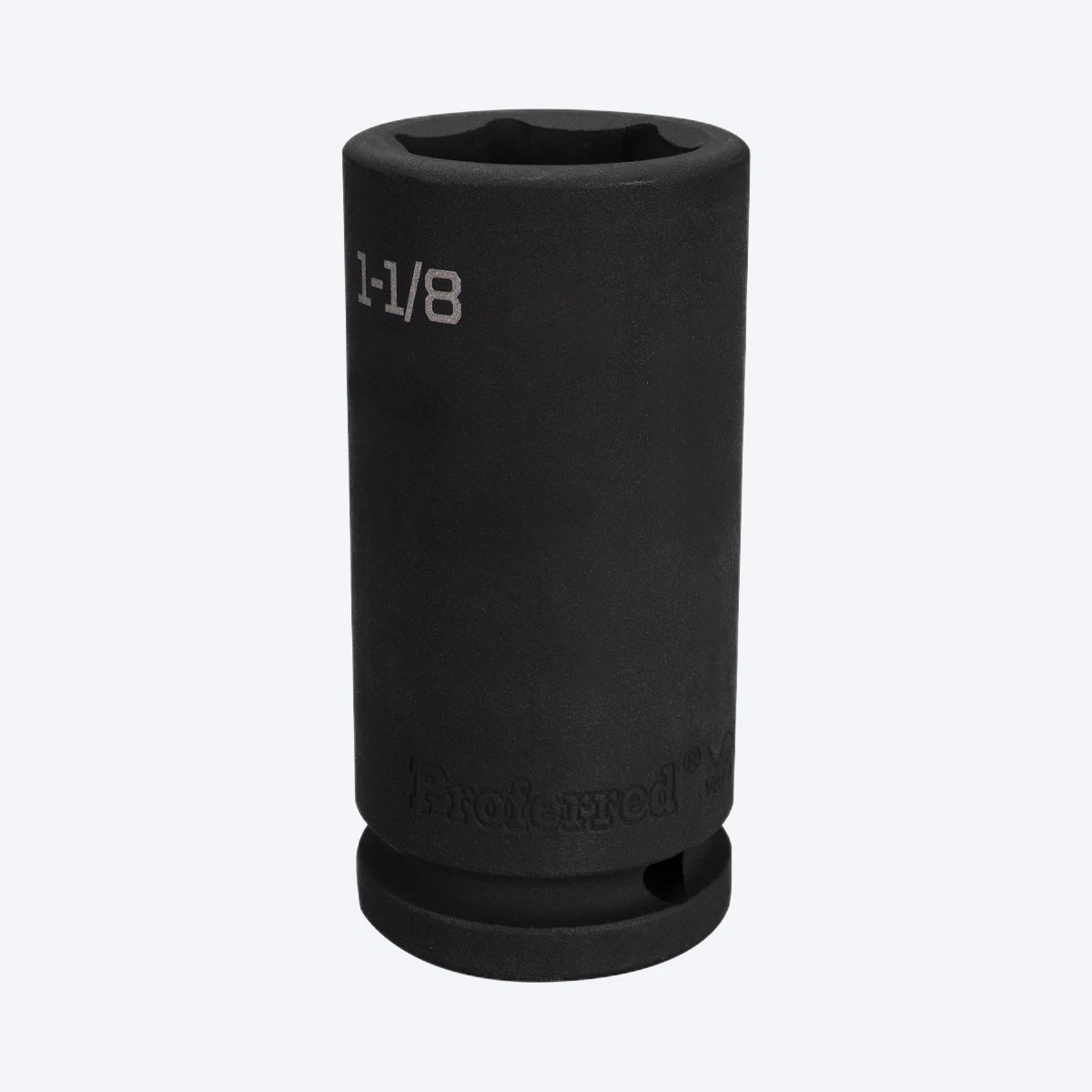 Proferred 3/4" Drive 1-1/8" SAE 6-Point Deep Impact Socket with black finish