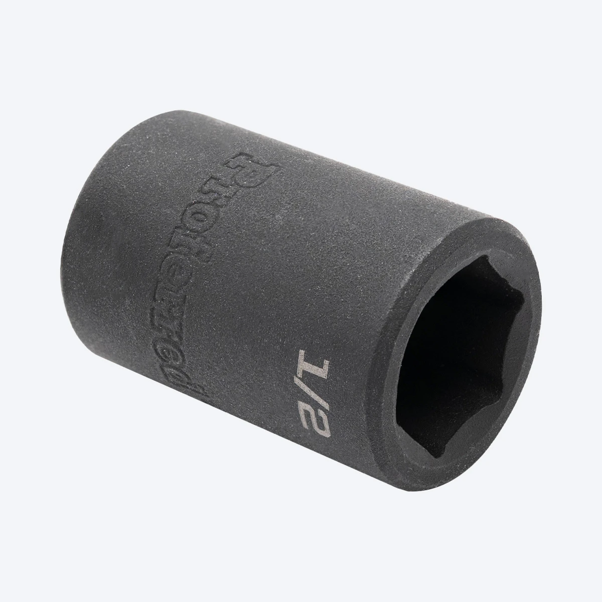 Proferred 3/8" Drive SAE 6-Point Standard Impact Socket angled view showing black finish and 6-point opening