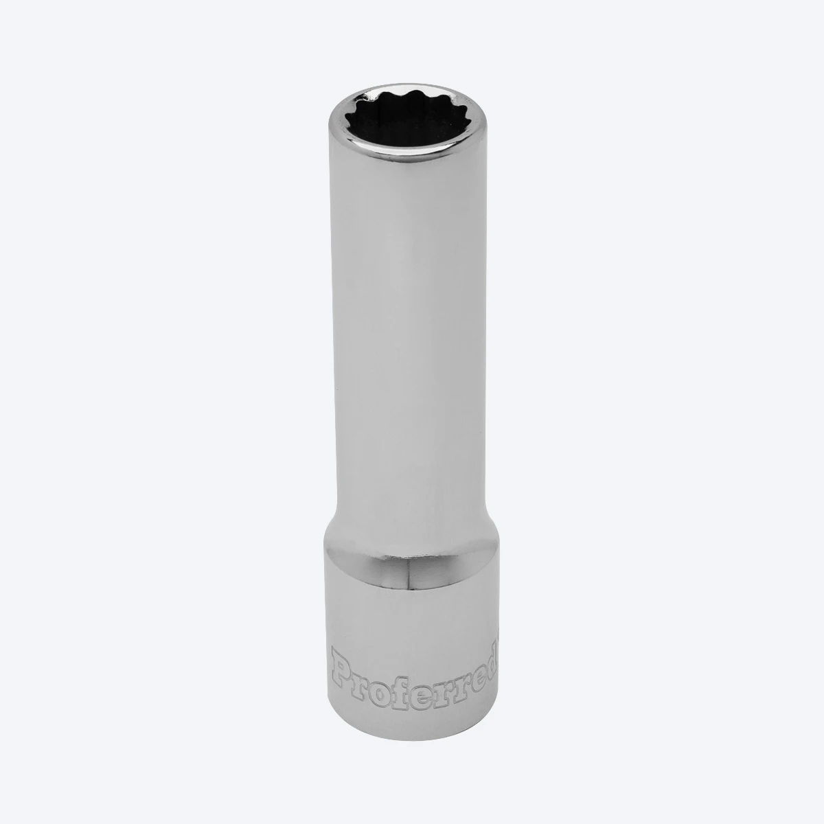 Proferred 3/8" Drive 10mm Metric 12-Point Deep Socket with chrome finish