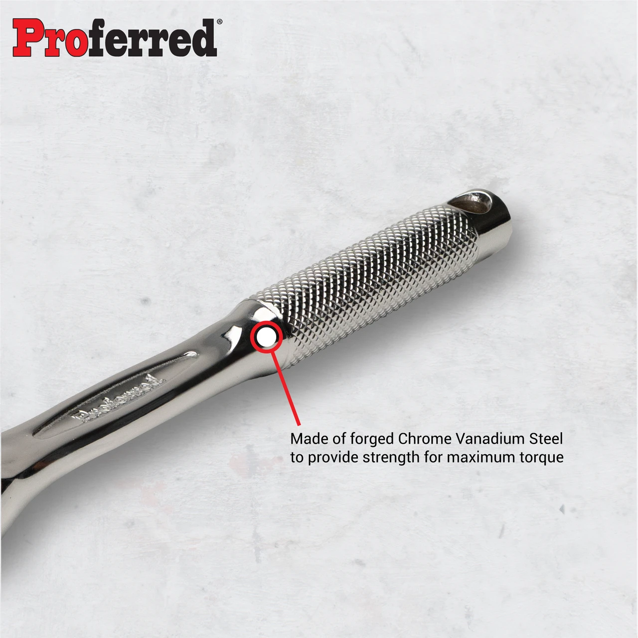 Proferred Cobra Flex Handle Breaker Bar showing textured handle grip detail
