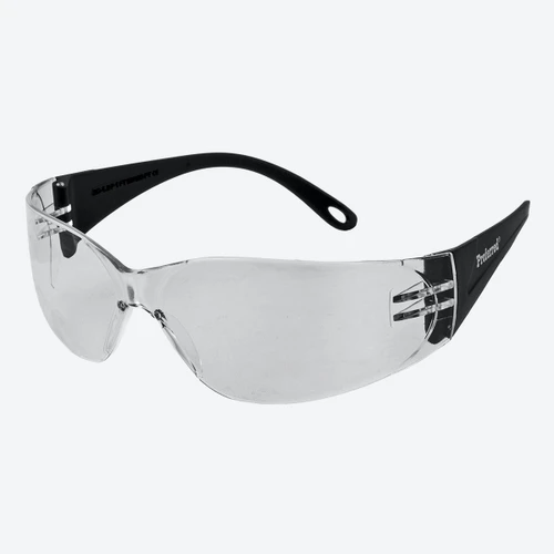 Proferred Air Wraparound Petite Fit Safety Glasses with clear anti-scratch lenses and black temples