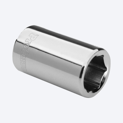 Proferred 1/4" Drive Metric 6-Point Standard Socket with polished chrome finish, angled product view
