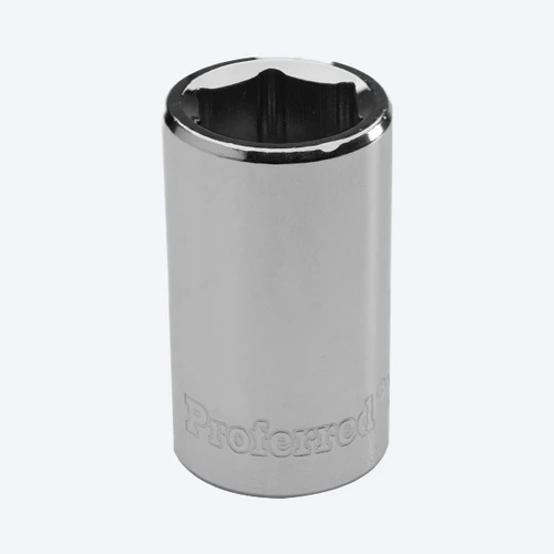Proferred 1/4" Drive 10 mm Metric 6-Point Standard Socket with polished chrome finish