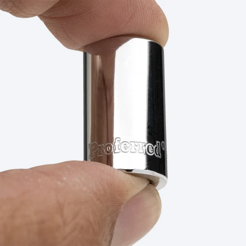 Proferred 1/4" Drive Metric 6-Point Standard Socket held between fingers for size reference