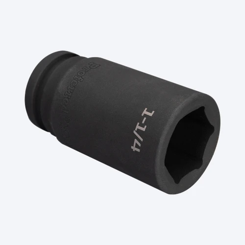 Proferred 3/4" Drive SAE 6-Point Deep Impact Socket angled view showing black finish and 6-point opening