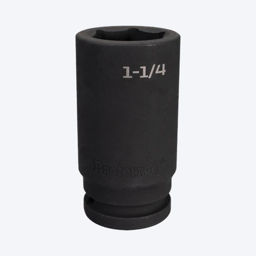 Proferred 3/4" Drive 1-1/4" SAE 6-Point Deep Impact Socket with black finish