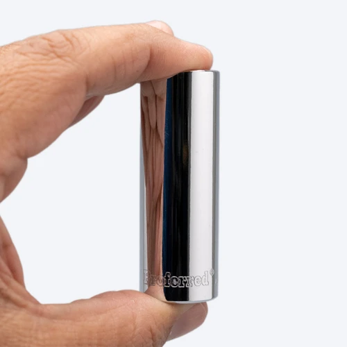 Proferred 3/8" Drive Metric 12-Point Deep Socket held in hand showing socket length and chrome finish