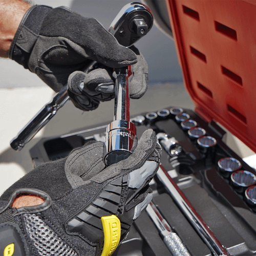 Proferred 1/2" Drive SAE 12-Point Standard Socket Master Set with polished chrome socket and extension bar