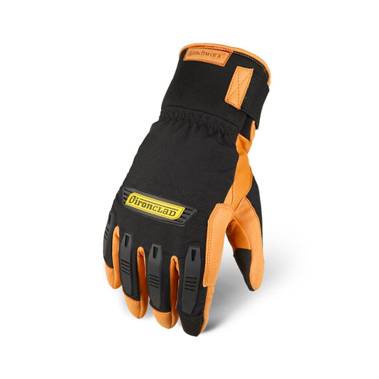  Ironclad Ranchworx Work Gloves RWG2, Premier Leather Work Glove,  Performance Fit, Durable, Machine Washable, (1 Pair), RWG2-04-L,Brown/Black  : Everything Else