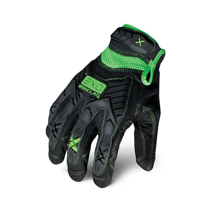 Select Size IronClad Gloves EXO2-MIG Motor Impact Garage Junkie Green Black