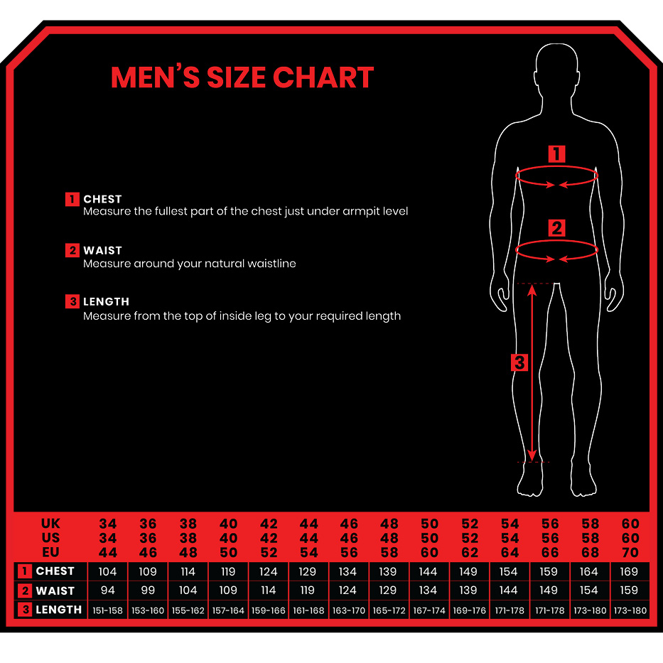 Men's Glove Size Chart