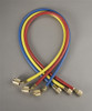 Yellow Jacket 22988 3 Pack 96" RYB 1/4" Hose With SealRight Fitting