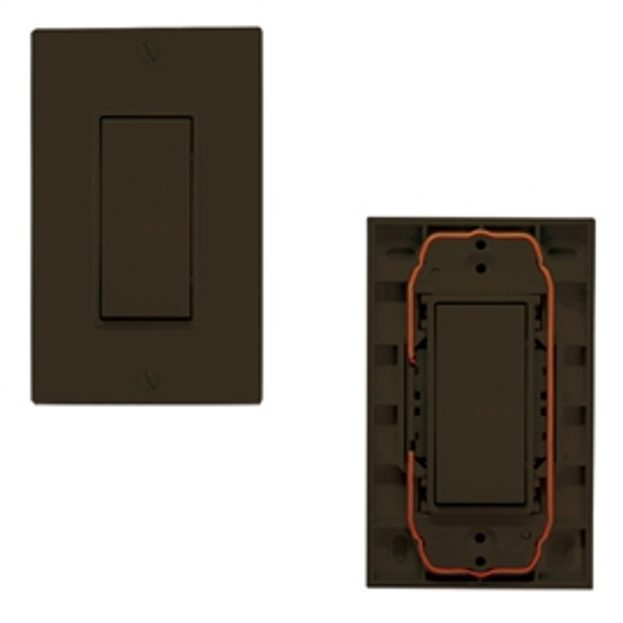FUNCTIONAL DEVICES FUNWST-EN-BR Wireless Wall SwitchTransmitter, Brown