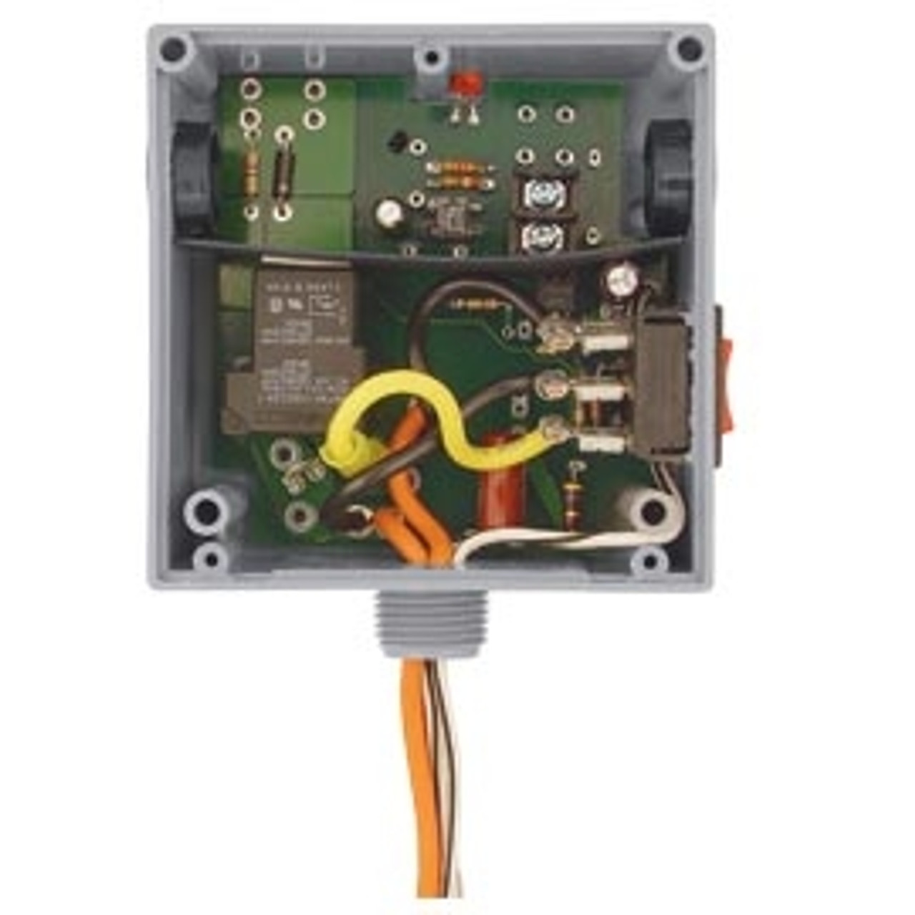 FUNCTIONAL DEVICES FUNRIBTE01SB Enclosed Relay Hi/Low sep 20Amp SPST + Override 120Vac power + 5-30Vac/dc