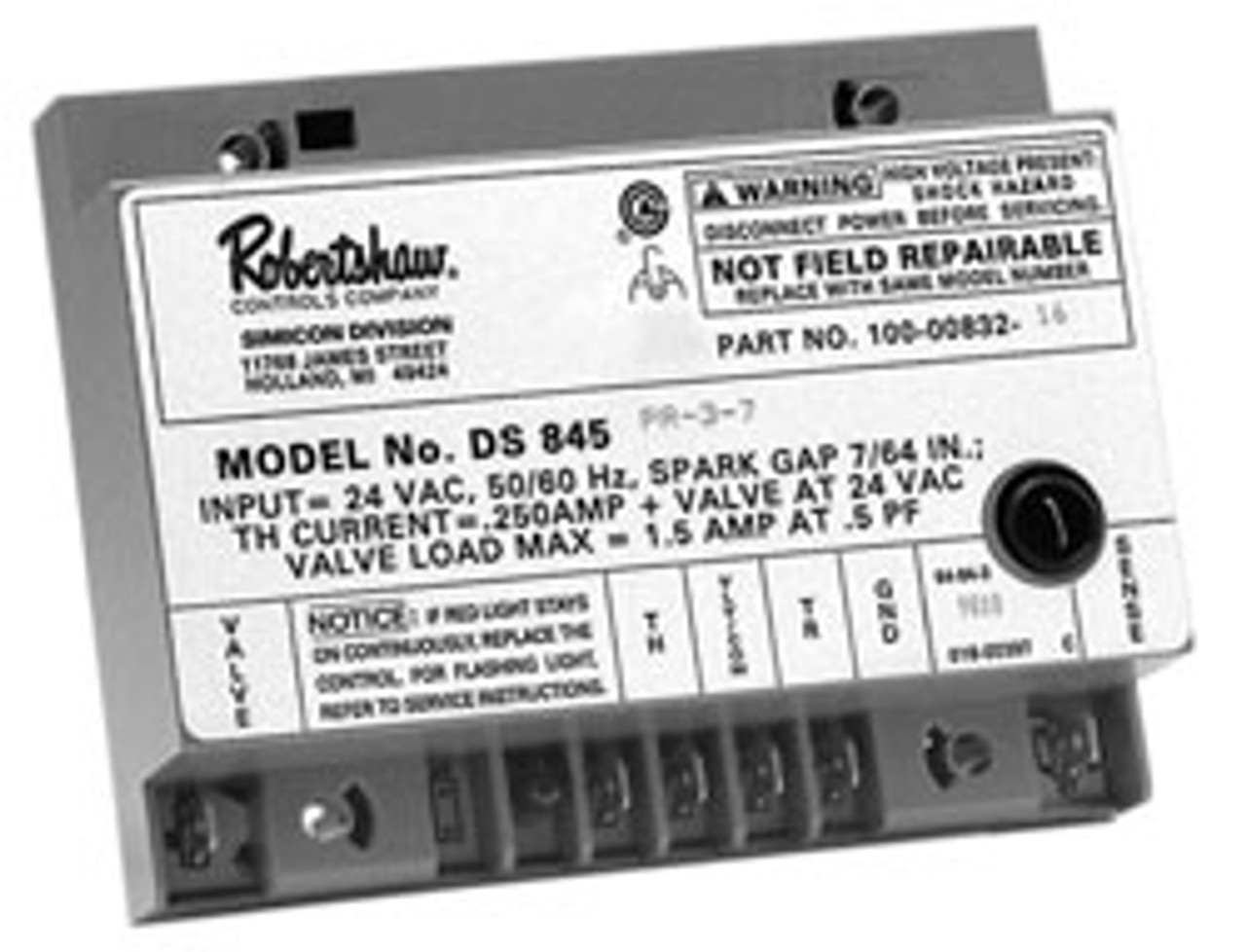 RobertShaw 780-504 DIRECT SPARK BOARD DS845