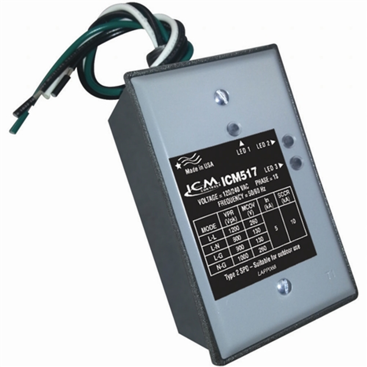 ICM Controls ICM517 Single Phase Surge Protector With NEMA Type 3r Rated Enclosure