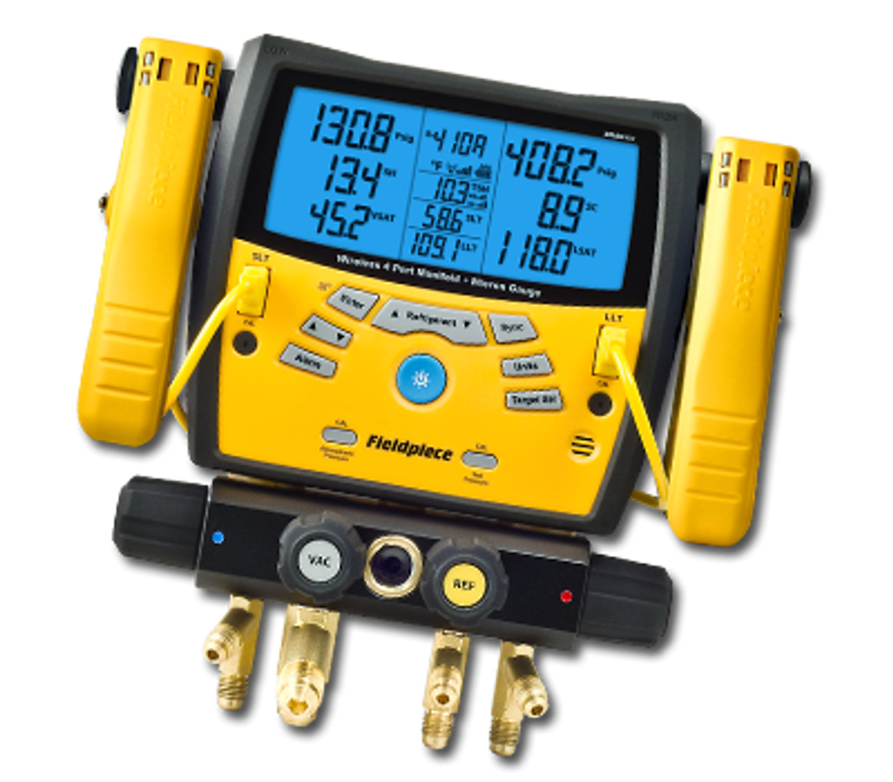 Fieldpiece SMAN460 4-Port Wireless Manifold With Micron Gauge (Replaces SMAN4)